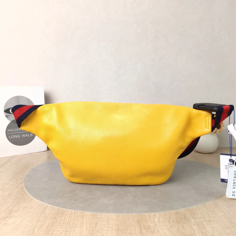 GUCCI Belt Bag Belt Bag Yellow Calfskin One Size40 × 3 × 19 cm — cover view 3 of 5