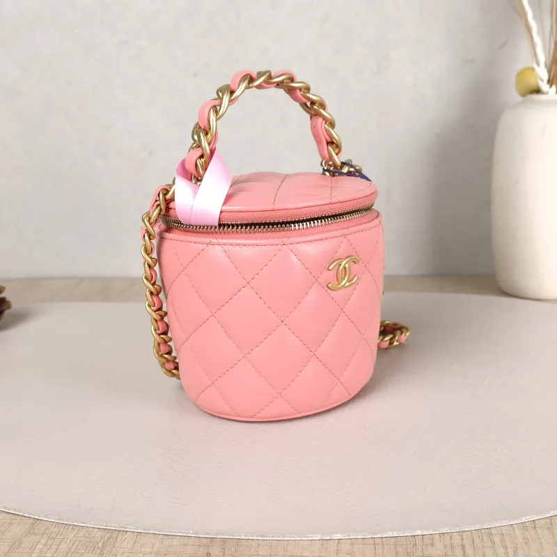 Chanel Crossbody Bag Box Crossbody Bag Pink Lambskin One Size9.5 × 8 × 10.5 cm — cover view 5 of 5