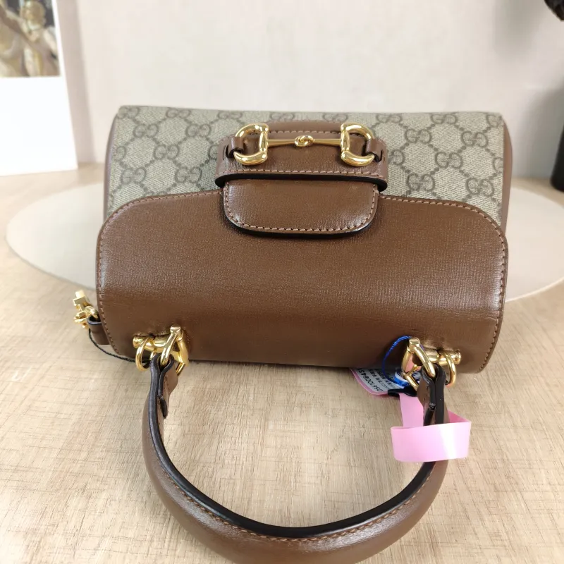 GUCCI Top Handle Bag Horsebit 1955Collection Top Handle Bag Monogram PVC Small 22 × 10.5 × 16 cm — detail view 11 of 12