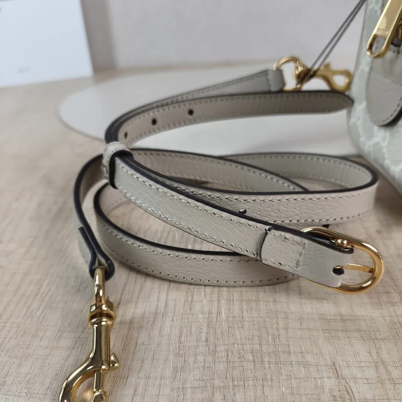 GUCCI Top Handle Bag Ophidia Beige PVC Mini 21.5 × 11.5 × 14 cm — detail view 2 of 14
