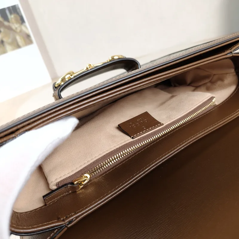 GUCCI Shoulder Bag Horsebit 1955 Horsebit Medium Monogram PVC Medium25 × 8 × 18 cm — detail view 10 of 13
