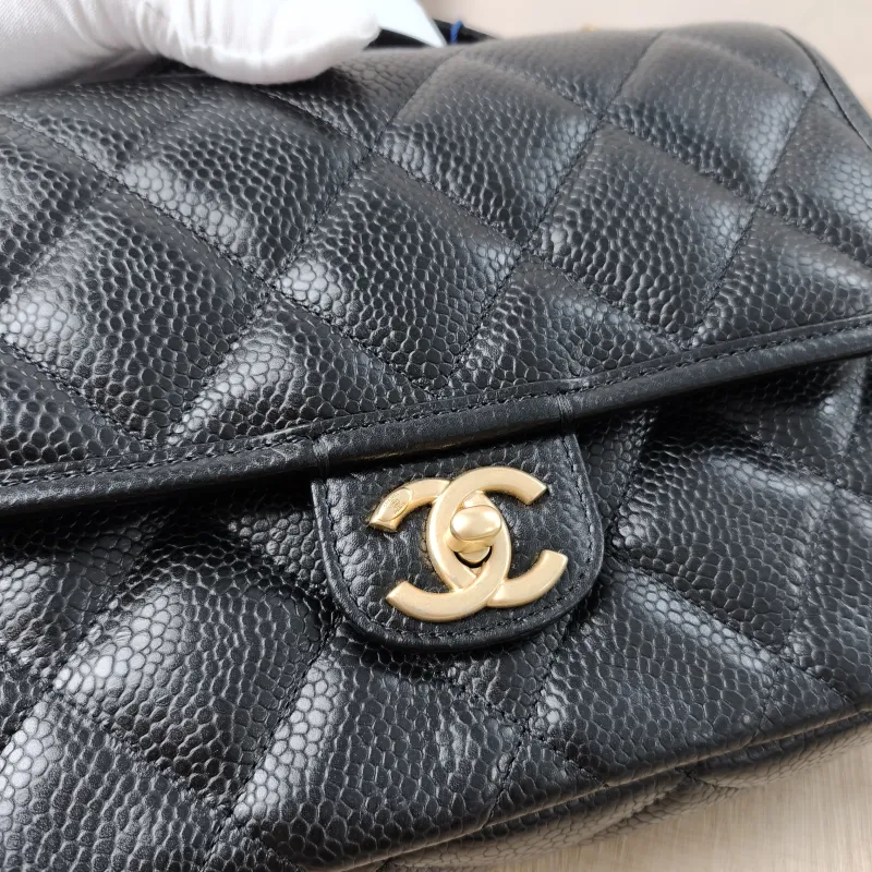 Chanel Backpack Backpack Black Grained Calfskin One Size24 × 5 × 17 cm — detail view 3 of 15