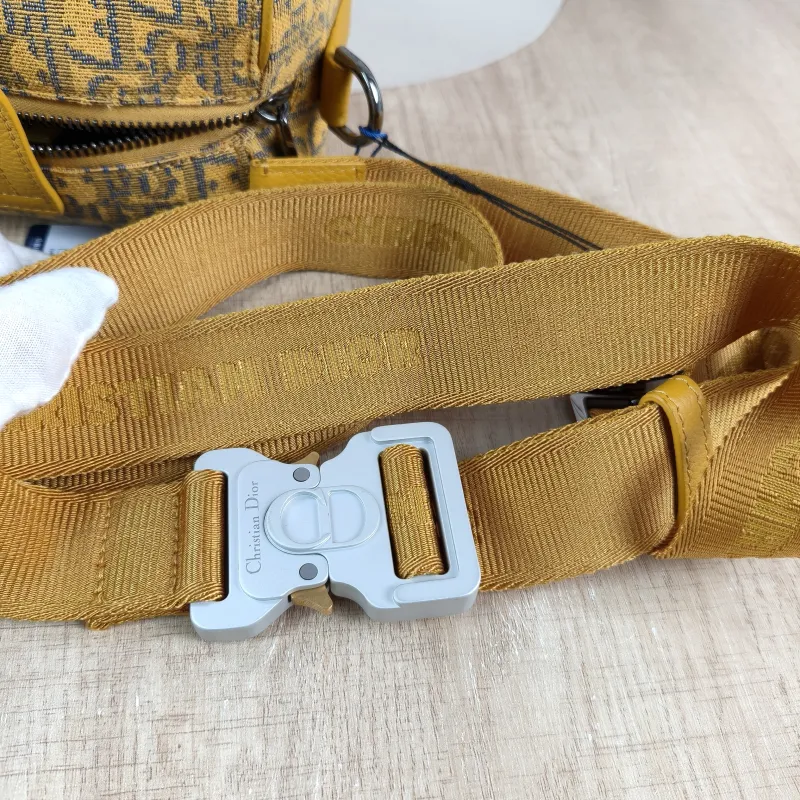 DIOR Crossbody Bag Lingot 22 Shoulder Bag Yellow Canvas One Size 22 × 10.5 × 12.5 cm — detail view 7 of 10