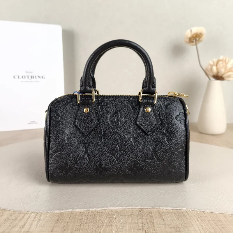 Louis Vuitton Crossbody Bag Speedy Nano Black Empreinte Embossed Calfskin nano 16 × 7.5 × 10 cm — cover view 2 of 5