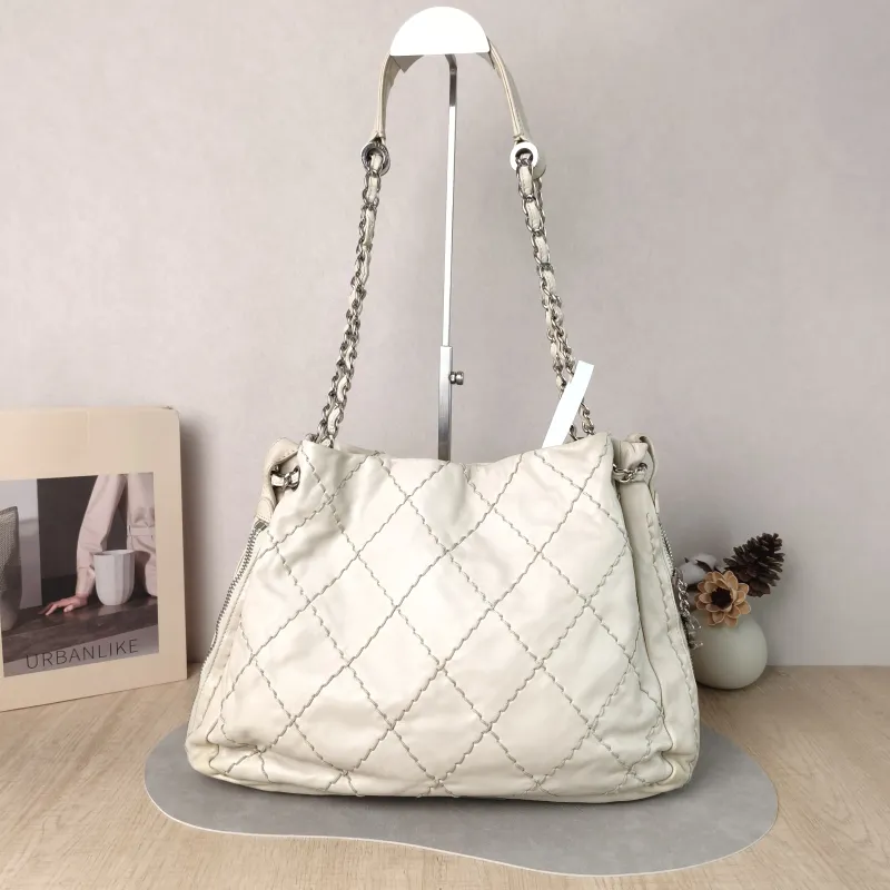 Chanel Shoulder Bag Tote Bag Beige Calfskin 37 × 7 × 29 cm 11 — cover view 2 of 5