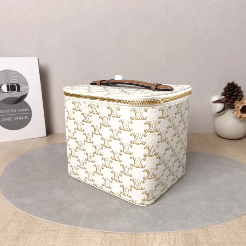 CELINE Cosmetic Bag White PVC One Size18 × 14.5 × 15 cm — cover view 3 of 6