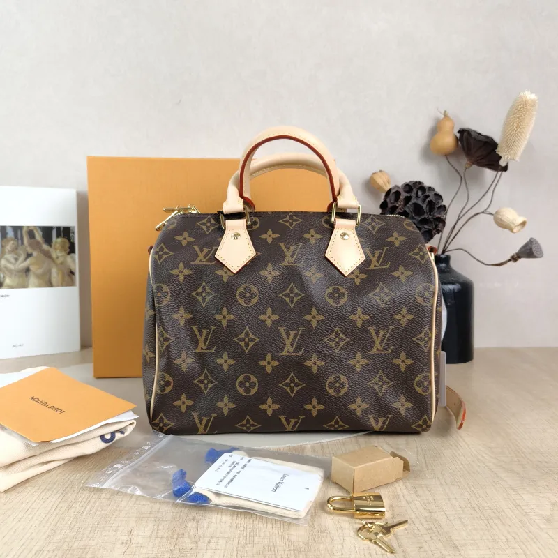 Louis Vuitton Crossbody Bag Speedy25Shoulder Strap Edition-Monogram PVC Medium25 × 15 × 19 cm — cover view 5 of 6