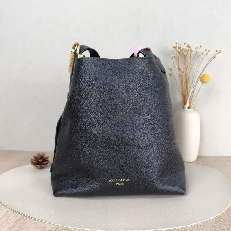 Louis Vuitton Shoulder Bag Low Key Hobo Shoulder Bag Black Calfskin Small 24 × 16 × 28 cm