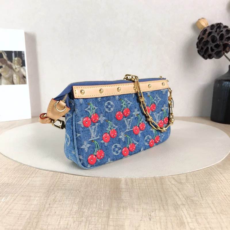 Louis Vuitton Shoulder Bag Pochette Accessoires Two Straps Blue · One Size 22 × 4 × 13 cm — cover view 2 of 6