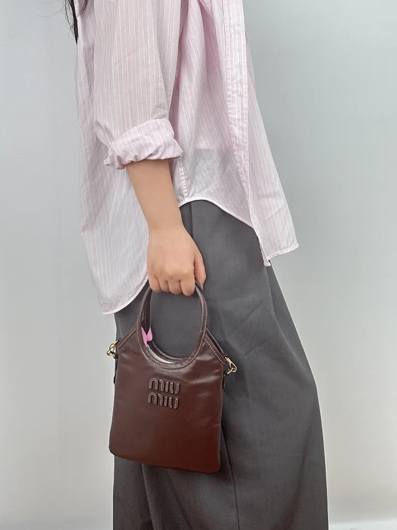 Miumiu Shoulder Bag IVY Tote Shopping Tote Calfskin Mini 20*24 — on-model view 1 of 2