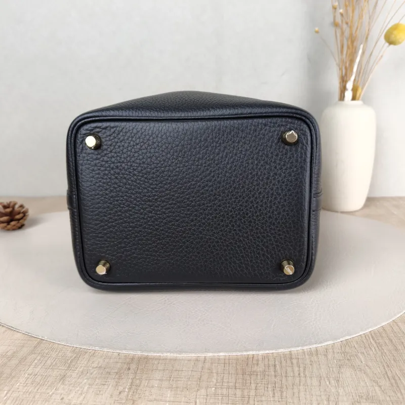Hermès Top Handle Bag Picotin Lock 18 18 Black Taurillon Clemence TC Calfskin Small 18 × 13 × 19 cm B — cover view 2 of 5