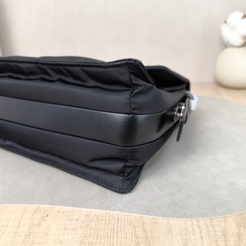 PRADA Crossbody Bag Messenger Bag Crossbody Bag Black Nylon One Size 23 × 8.5 × 17 cm — detail view 11 of 11