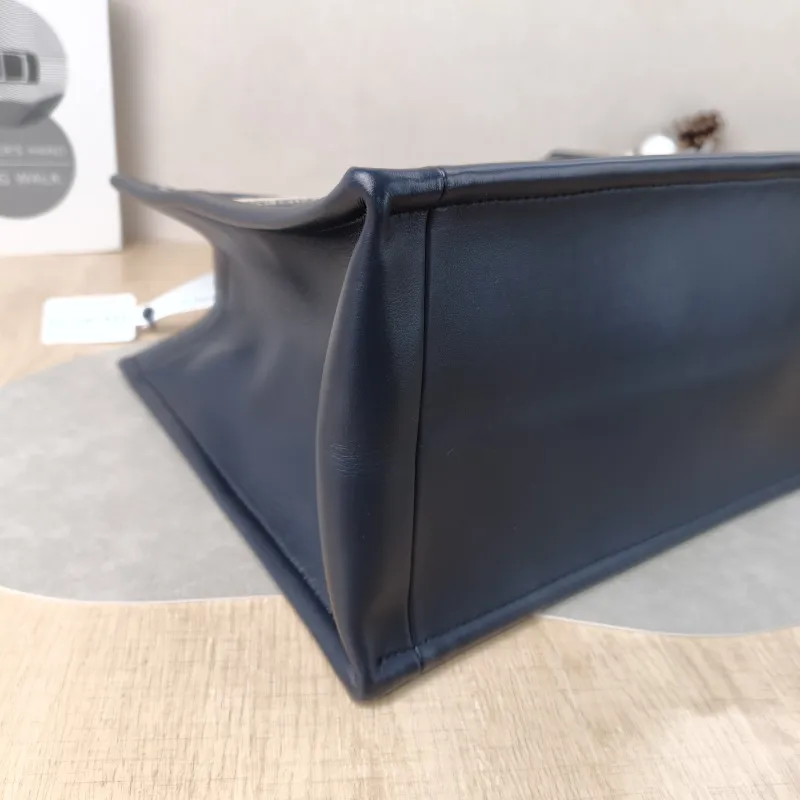 DIOR Shoulder Bag Book Tote Shoulder Strap Edition Blue Canvas · Calfskin Medium 36.5 × 16.5 × 28 cm — detail view 12 of 12