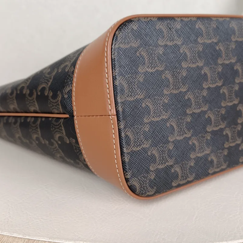 CELINE Crossbody Bag Triomphe Bucket Bag Monogram PVC Small22 × 13 × 26 cm — detail view 1 of 9