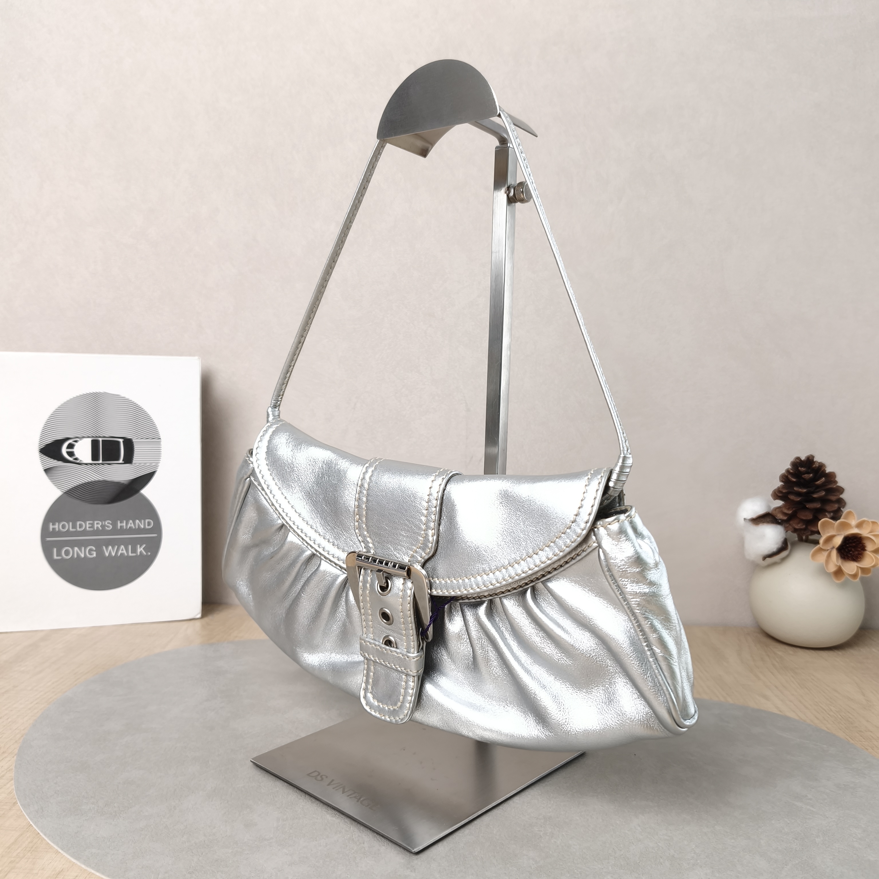CELINE Shoulder Bag Silver Calfskin One Size29 × 3 × 12 cm — cover view 5 of 5