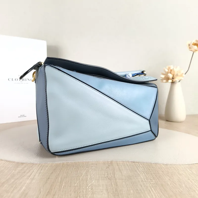 LOEWE Crossbody Bag Puzzle Blue CC alfskin Small 24 × 10.5 × 16.5 cm — cover view 5 of 5