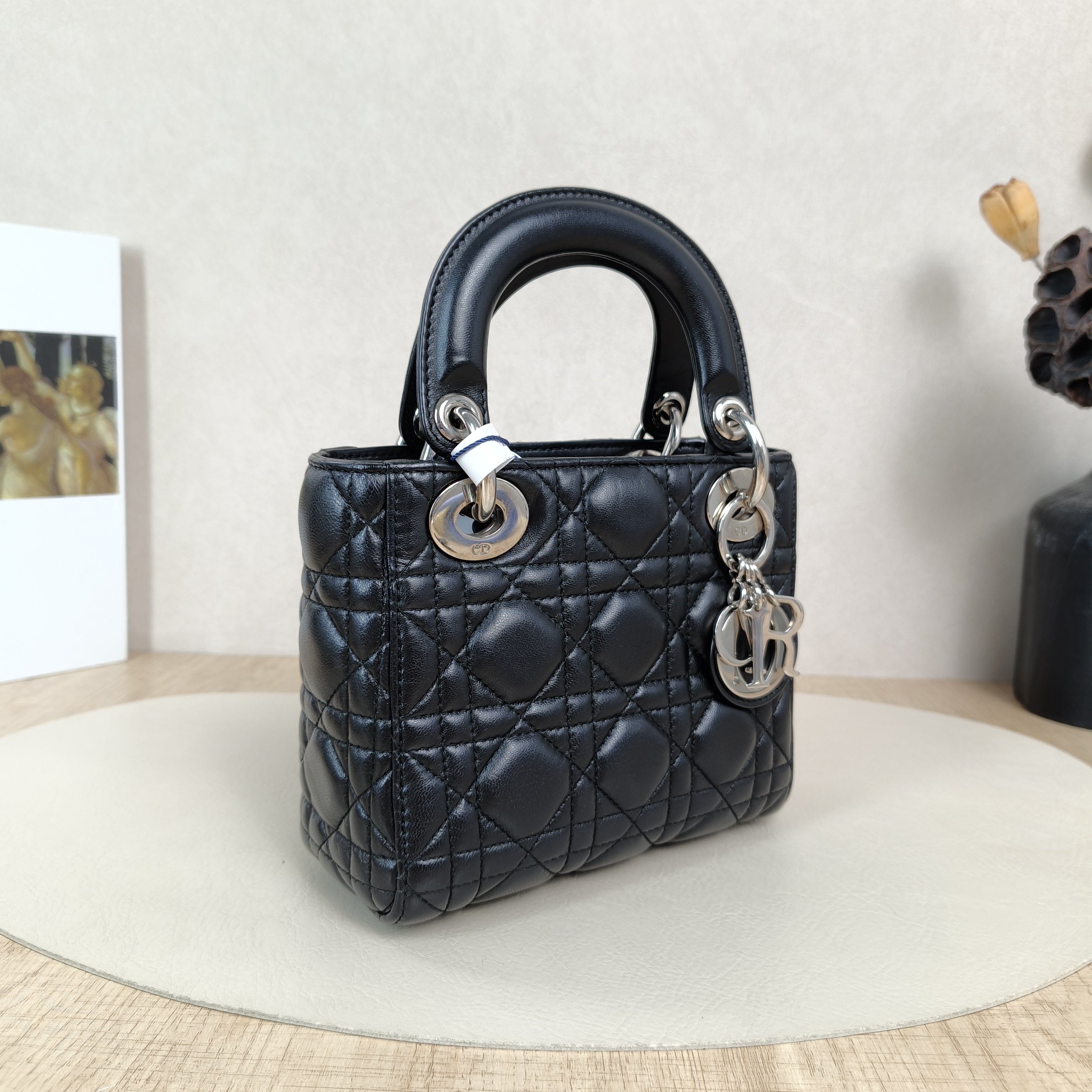 DIOR Crossbody Bag Lady Lady Dior Bag Black Lambskinmini17 × 7 × 15 cm — cover view 2 of 5