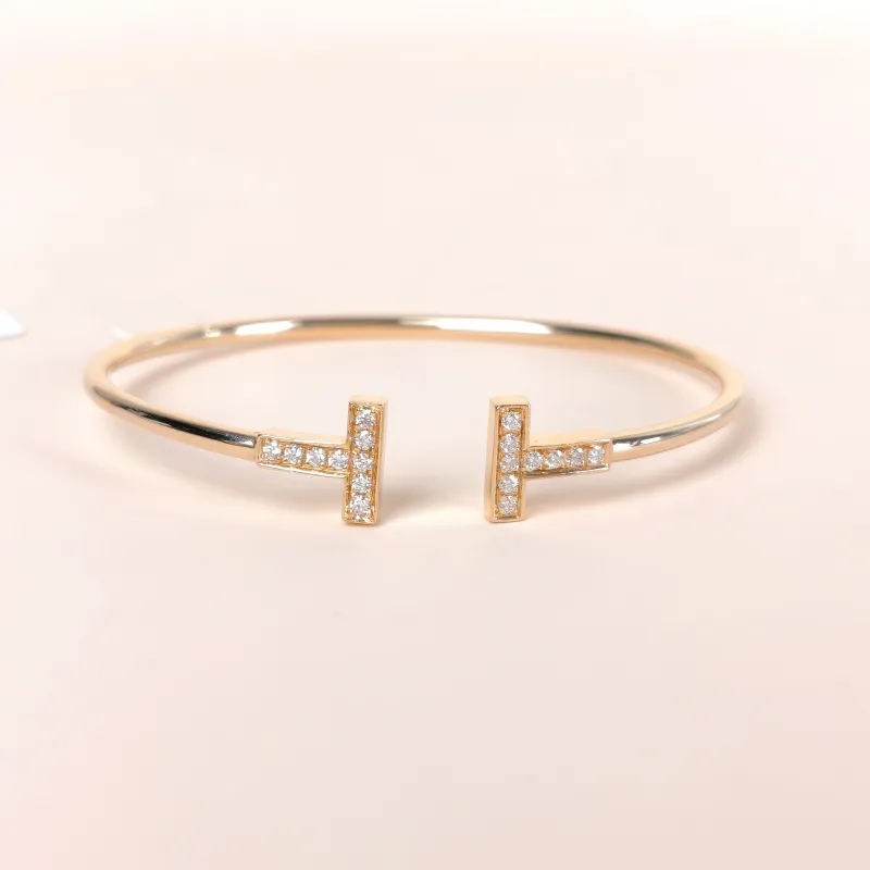 Tiffany&Co. Bangle TC ollection T 18KR ose Gold Diamond One Size 16.4cm โ cover view 8 of 8