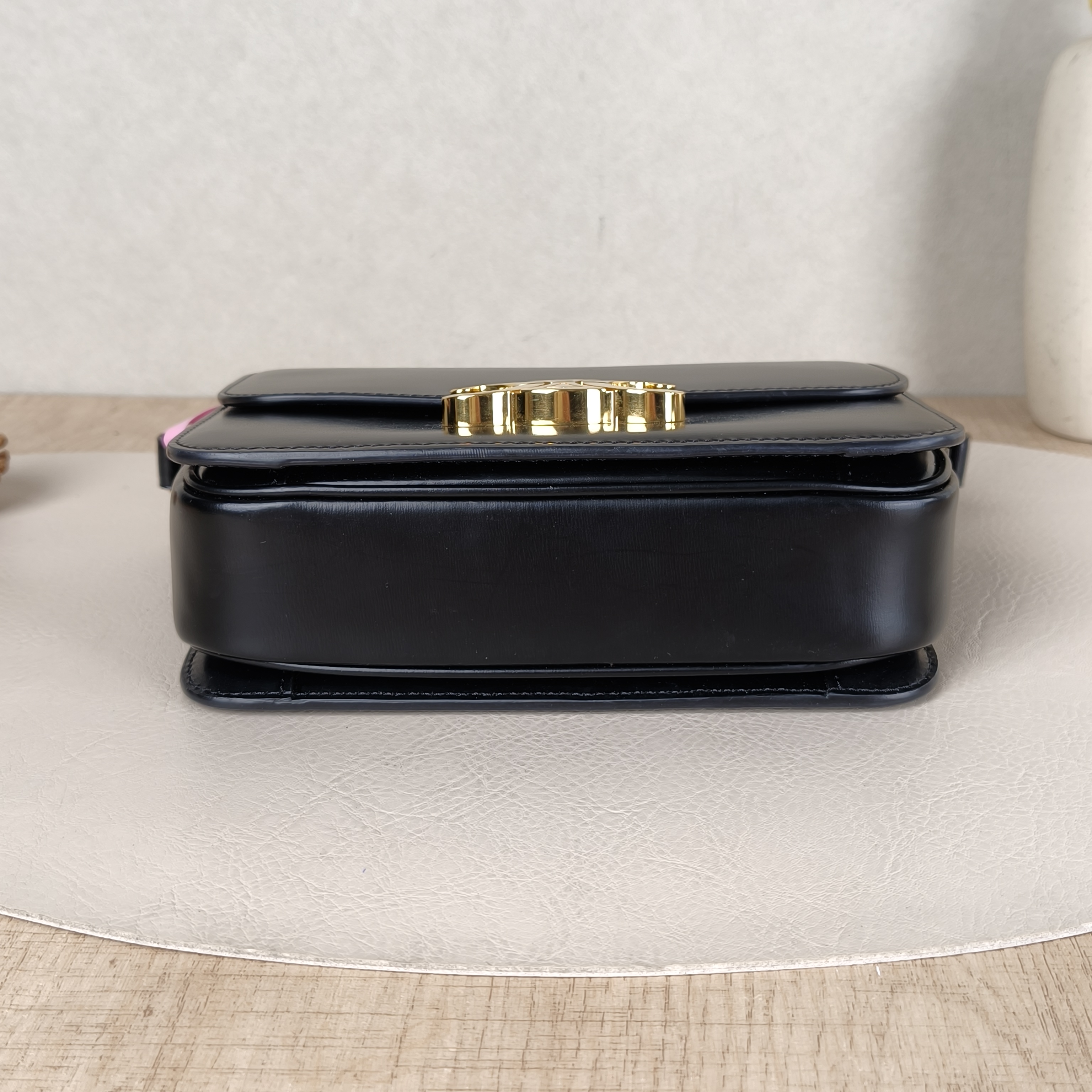 CELINE Crossbody Bag Teen Triomphe Black CC alfskin Small18.5 × 6 × 14 cm — cover view 3 of 5