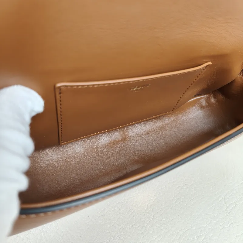 CELINE Crossbody Bag TABOU Brown Calfskinmini18 × 5 × 8 cm — detail view 6 of 12