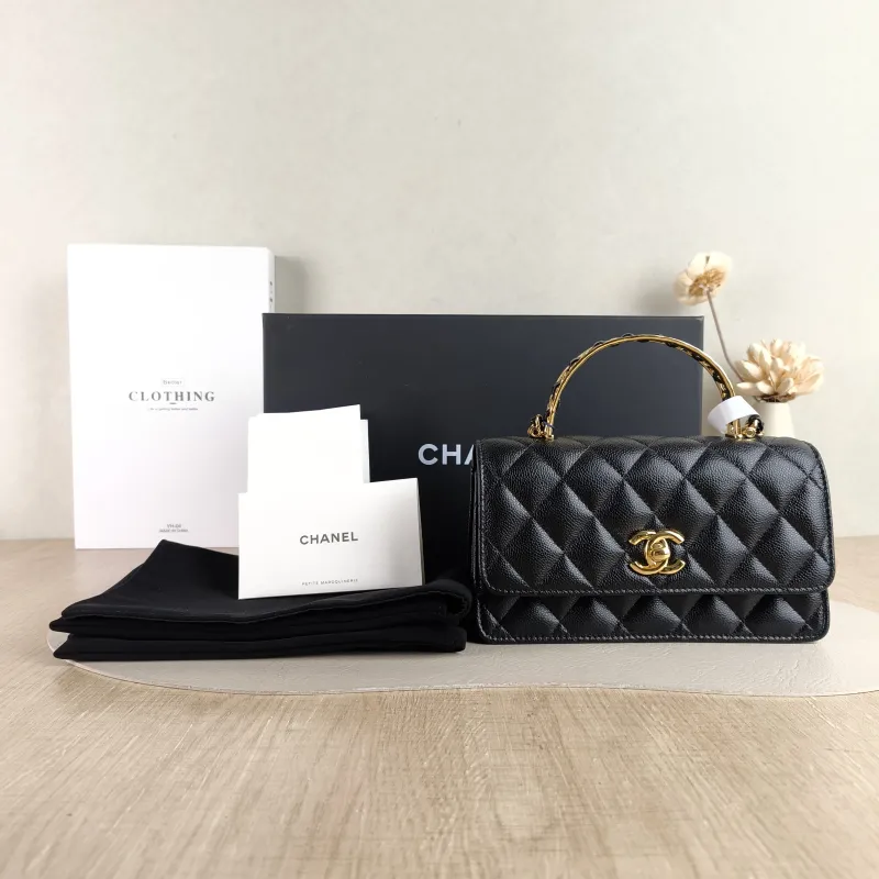 Chanel Crossbody Bag 26p woc Black Calfskin Mini 19 × 7 × 11.5 cm — cover view 4 of 6