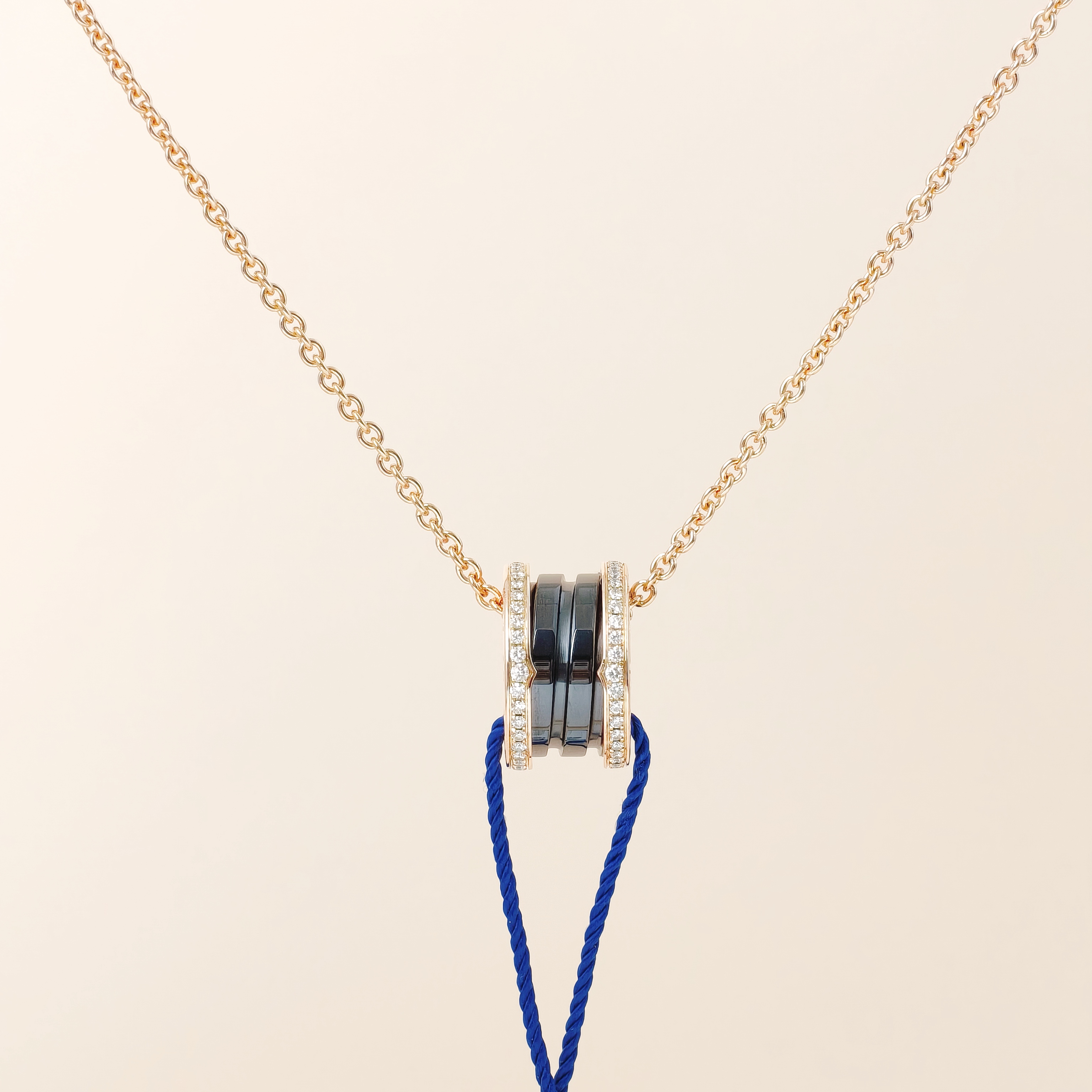 Bvlgari Necklace B.ZERO1Collection Black Pavé Diamond Gold18K Diamond One Size46cm