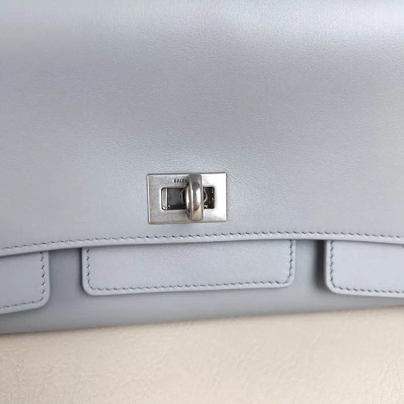 BALENCIAGA Crossbody Bag bel air Top Handle Crossbody Bag Grey Calfskin 27 × 5 × 14 cm — detail view 6 of 11