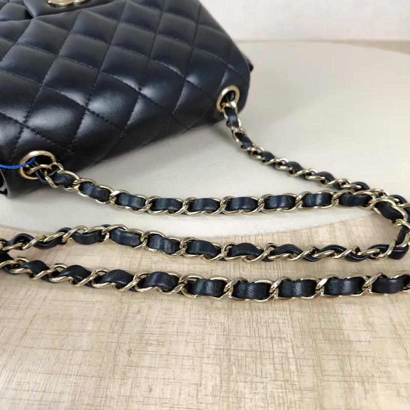Chanel Crossbody Bag Classic Flap Mini CF Mini Black SL ambskinmini17 × 8 × 13.5 cm — detail view 5 of 13