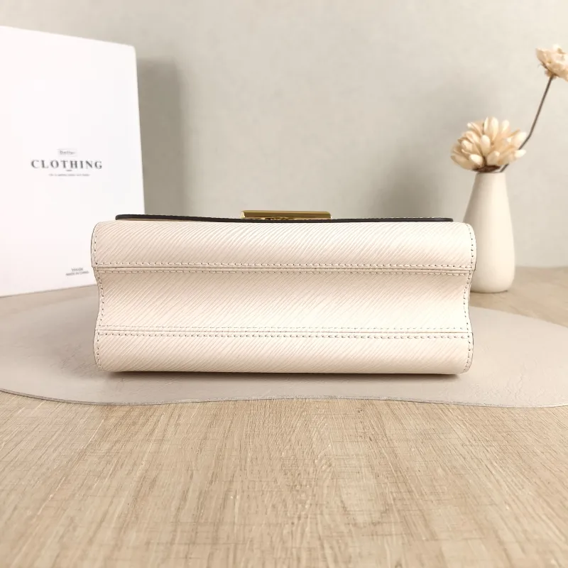 Louis Vuitton Crossbody Bag Twist White Epi Embossed Calfskin Medium 23 × 9.5 × 17 cm — cover view 4 of 6