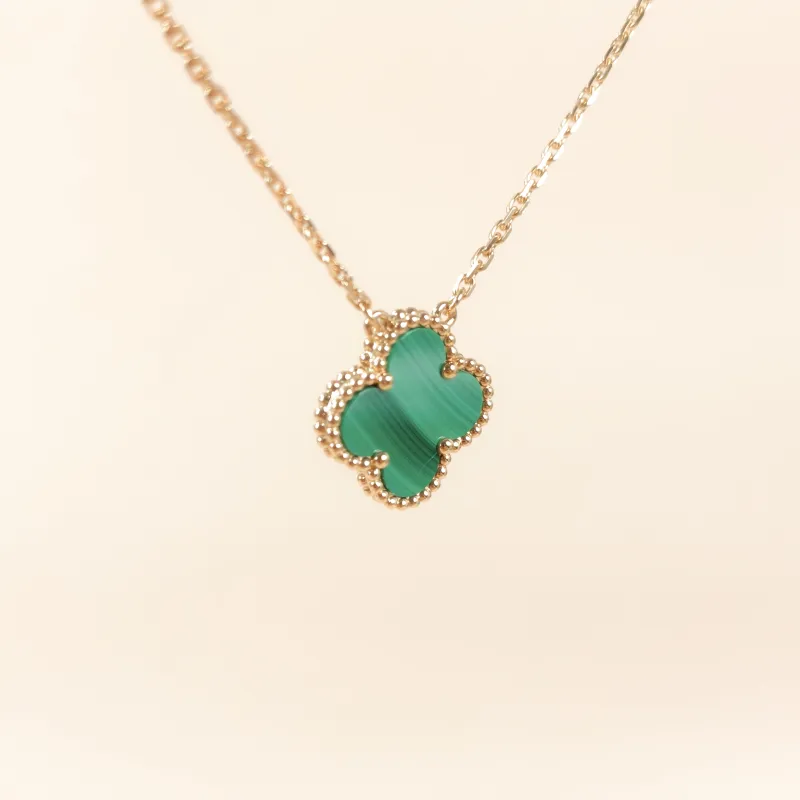 Van Cleef & Arpels Necklace Alhambra Alhambra Collection Yellow Gold 18KY ellow Gold Malachite Vintage Small 42cm — cover view 5 of 10