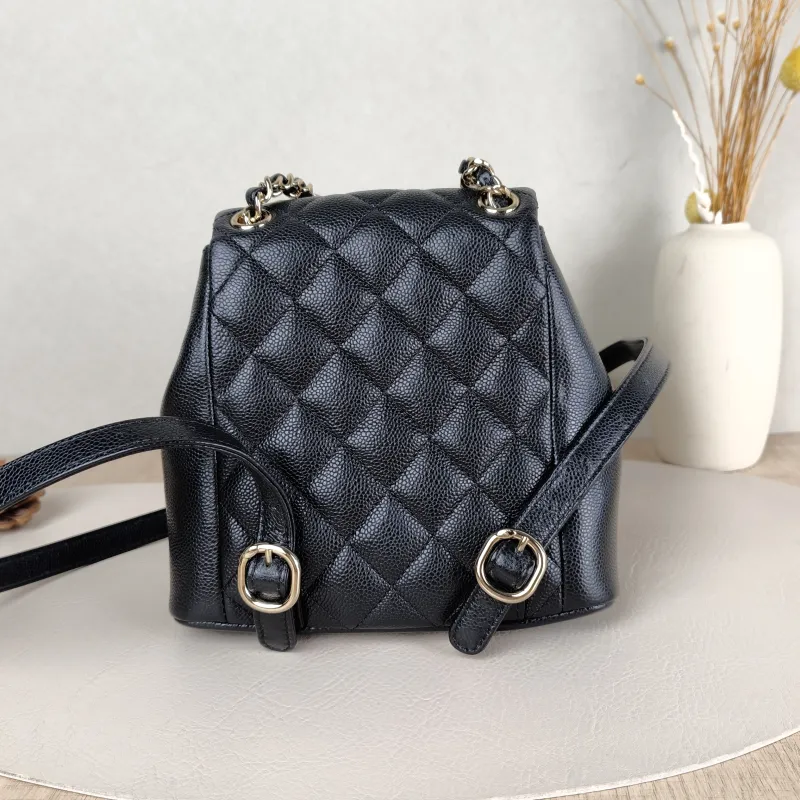 Chanel Backpack Duma Black Grained Calfskin Small18 × 9.5 × 19 cm — cover view 4 of 5