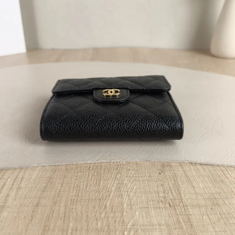 Chanel Wallet Wallet Black with Gold-Tone Hardware Grained Calfskin Mini 11.5 × 2.5 × 10 cm 23 — cover view 5 of 5