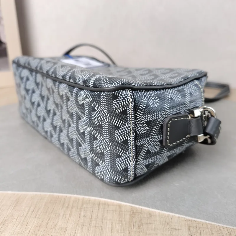 GOYARD Crossbody Bag Cap Vert Camera Bag Grey PVC Small 22 × 6.5 × 13 cm — detail view 9 of 11