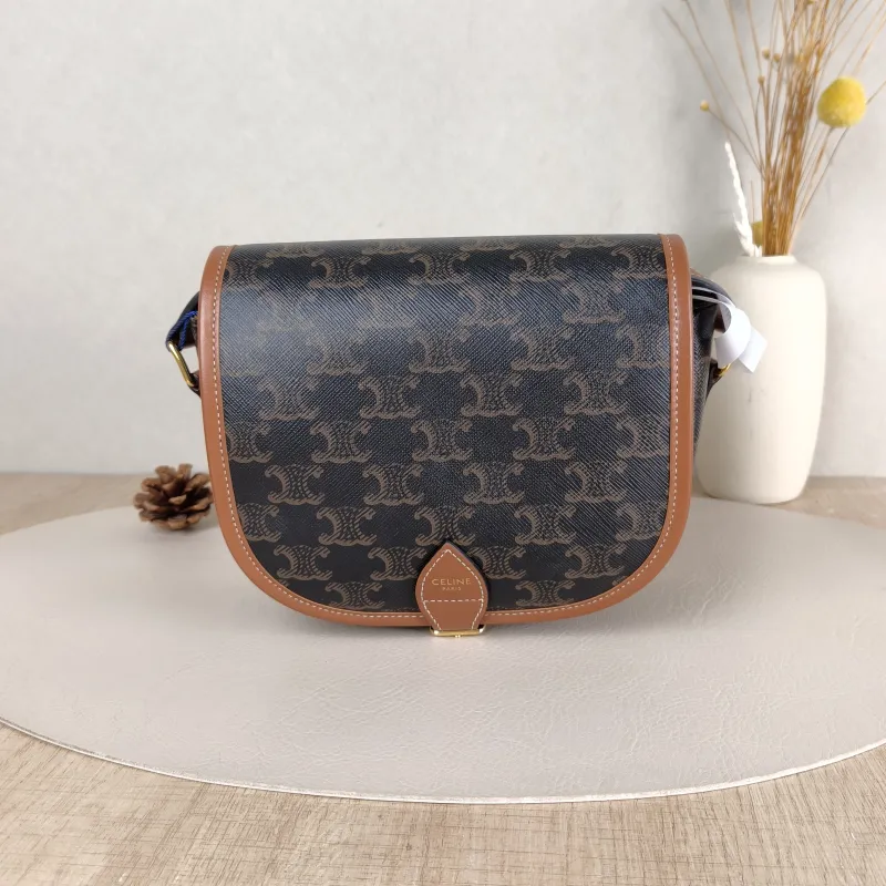 CELINE Crossbody Bag FOLCO Monogram PVC18.5 × 8 × 17 cm