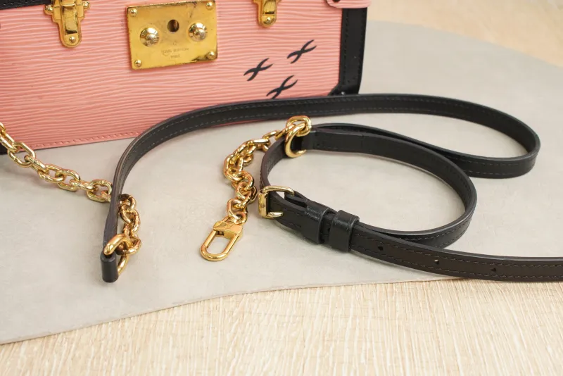 Louis Vuitton Box Pink Embossed Calfskin · Shoulder Strap · 22.5 × 6 × 15 cm — detail view 15 of 17