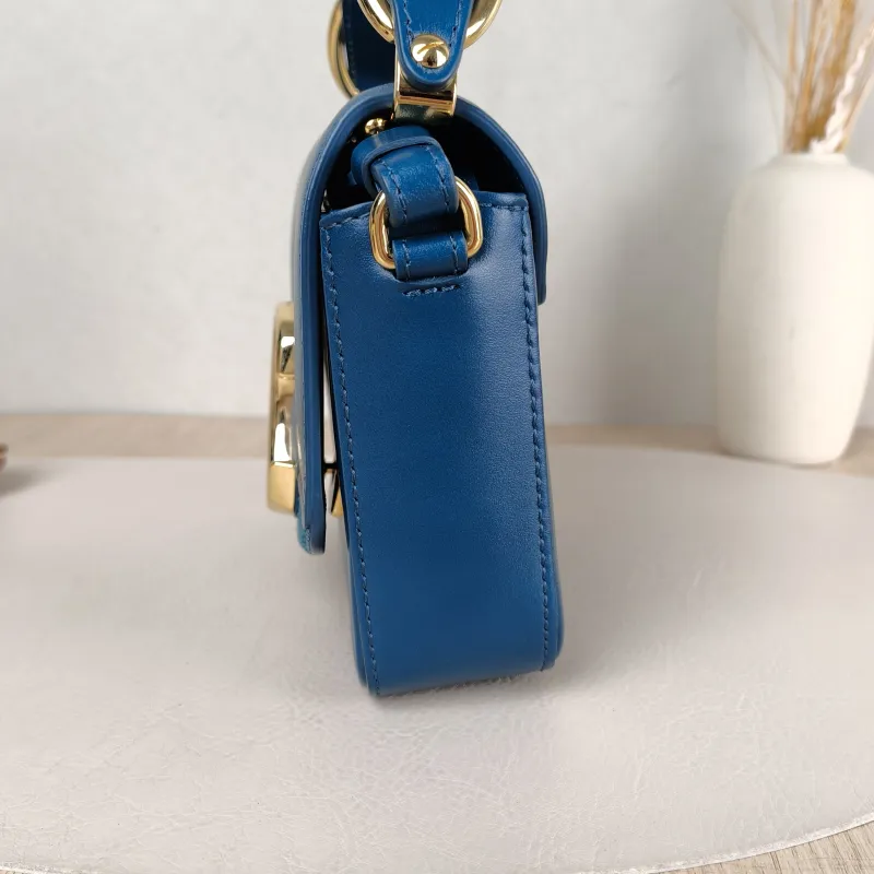 Chloé Crossbody Bag Top Handle Crossbody Bag Blue Calfskin One Size 16 × 5 × 14 cm — detail view 11 of 12