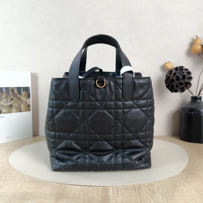 DIOR Top Handle Bag TOUJOURS Edition Black Calfskin Medium 23 × 16 × 24 cm — cover view 5 of 6