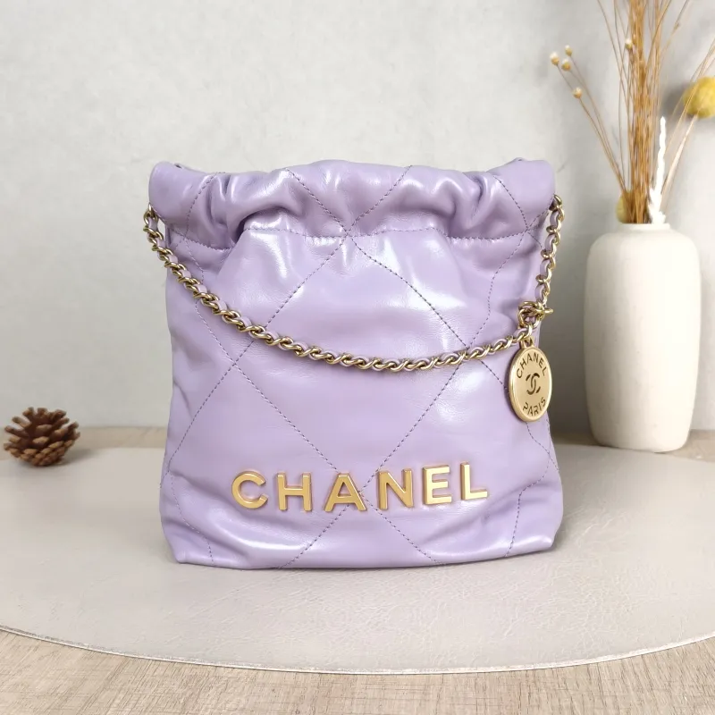 Chanel Crossbody Bag 22Bag Calfskin Mini 20 × 6 × 19 cm