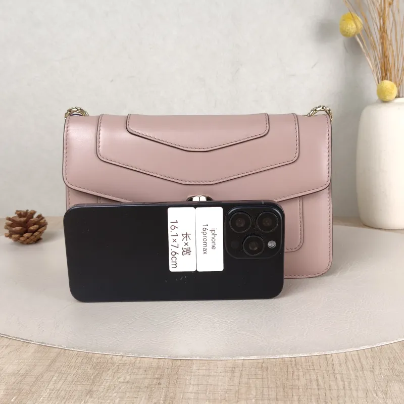 Bvlgari Shoulder Bag Serpenti Forever Collection Crossbody Bag Beige Calfskin One Size 22 × 5 × 14 cm — cover view 3 of 5