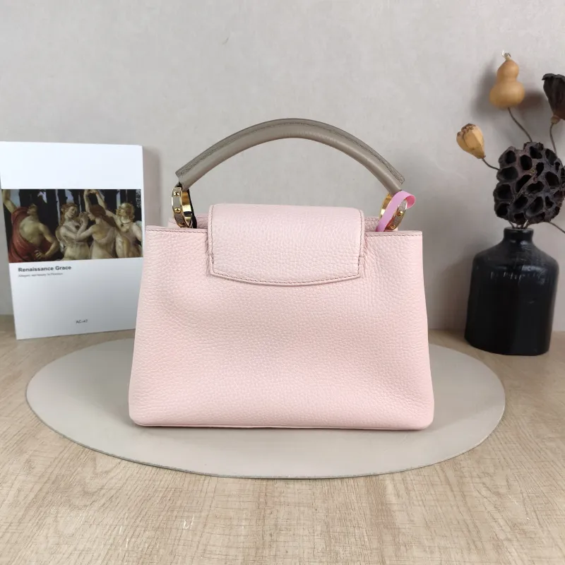 Louis Vuitton Top Handle Bag Capucines Pink Calfskin BB 27 × 9 × 17.5 cm — cover view 4 of 5