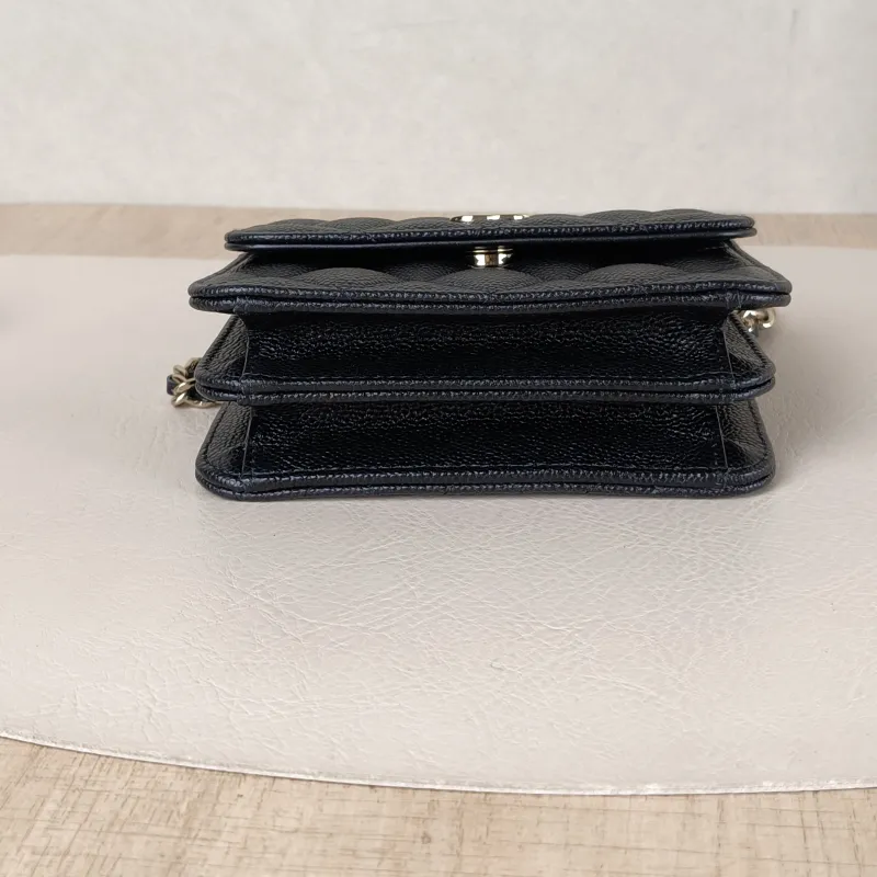 Chanel Crossbody Bag Crossbody Bag Black Grained Calfskin One Size 13 × 4 × 10 cm — cover view 2 of 5
