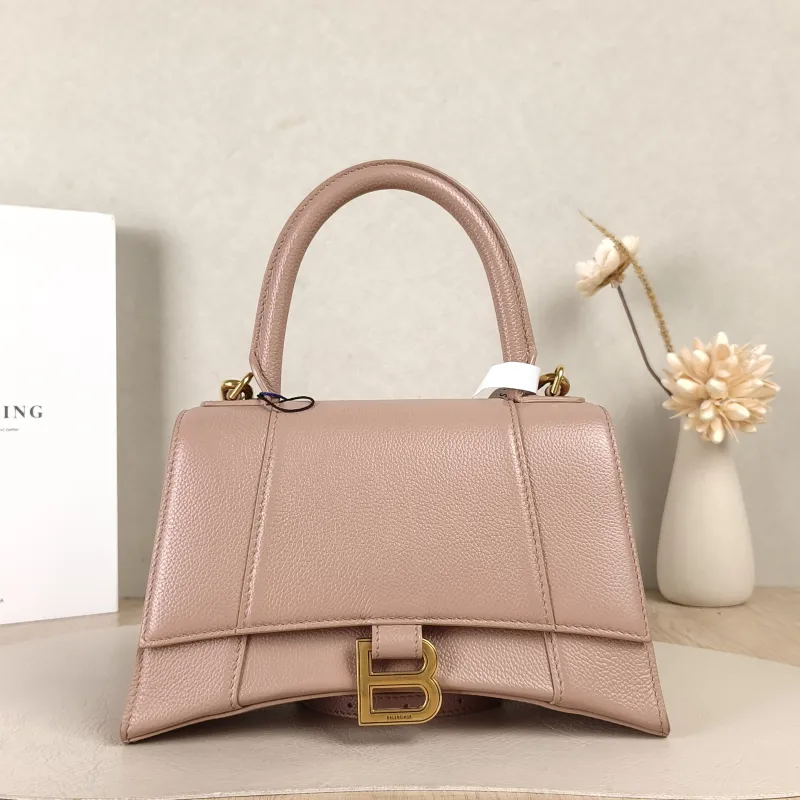 BALENCIAGA Crossbody Bag Hourglass Hourglass Bag Pink Calfskin Small23 × 10 × 14 cm