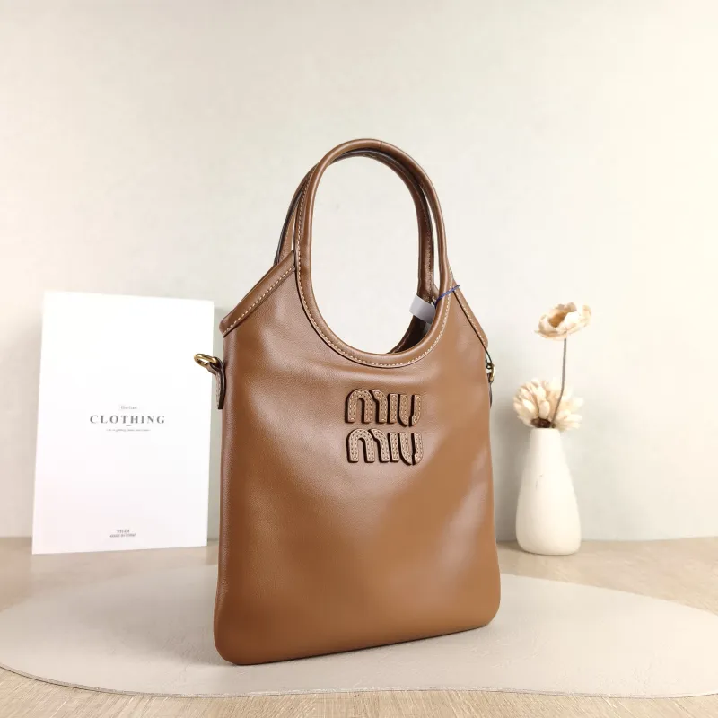 Miumiu Shoulder Bag IVY Tote Shopping Tote CC alfskin Mini 20*24 — cover view 4 of 5