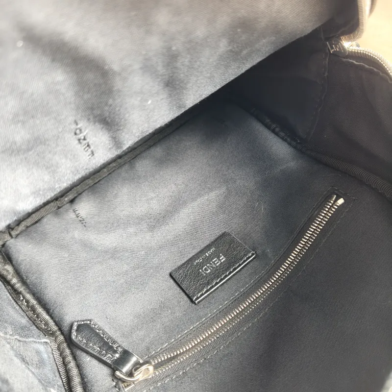 FENDI Backpack Pearl Backpack Black Calfskin One Size21 × 10 × 25 cm — detail view 4 of 12