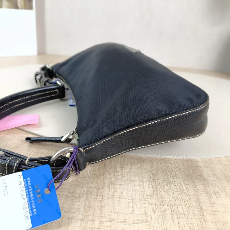 PRADA Shoulder Bag Black Nylon One Size 24 × 3.5 × 13 cm — detail view 9 of 12