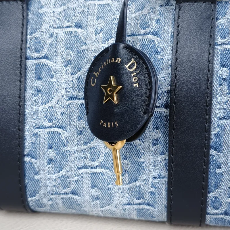 DIOR Crossbody Bag Groove 20 Top Handle Bag Blue Small 20.5 × 12 × 13.5 cm — detail view 6 of 12