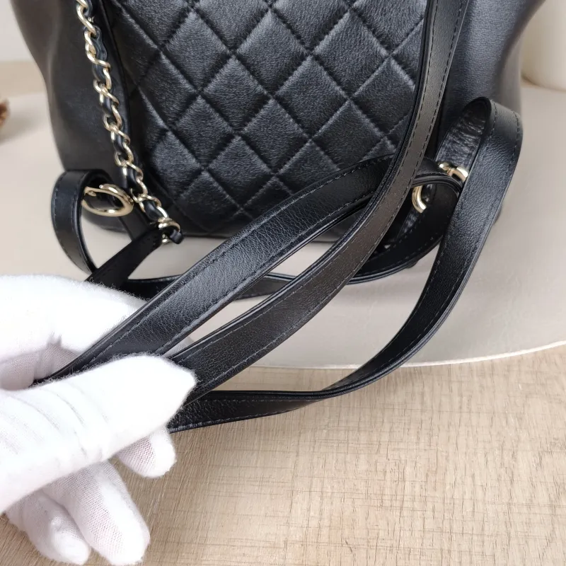 Chanel Backpack Duma Black Grained Calfskin Large21 × 13 × 23 cm — detail view 9 of 13
