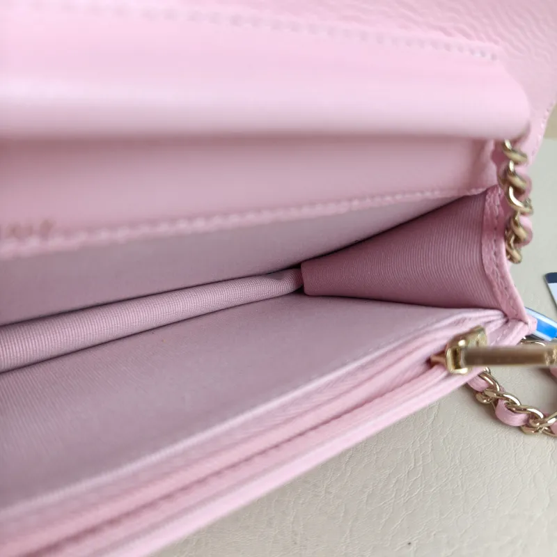 Chanel Shoulder Bag Baguette Bag Pink Calfskin One Size 22 × 3 × 10.5 cm — detail view 6 of 12