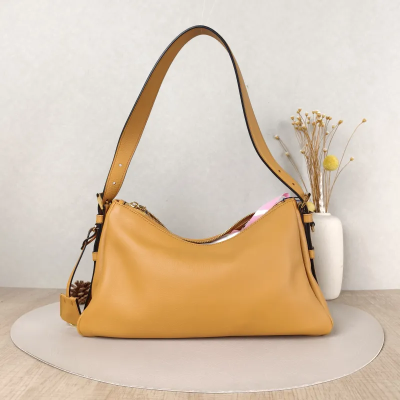 PRADA Shoulder Bag Aimée Yellow Calfskin One Size31 × 9 × 18 cm — cover view 3 of 5