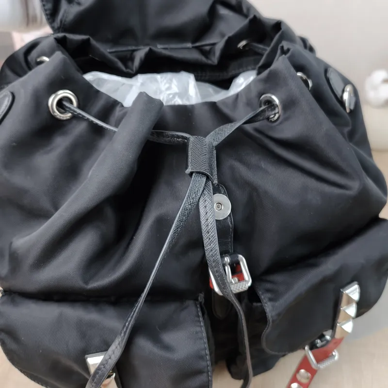 PRADA Backpack Nylon Backpack Black Nylon One Size 30 × 15 × 30 cm — detail view 3 of 14